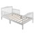 Toddler Bed Wooden Baby Bed With Safety Guardrails White