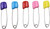 Southwit Baby Safety Pins Plastic Head Nappy Pins Colored Cloth Diaper Pins Safety Locking Pins 15 Pieces Durable Design