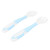 Baby Spoon Fork Set, Reliable Non Slip Handle Toddlers Feeding Training Tableware Set  For Develop Baby's Grasp Training For Develop Hand-eye Coordination Blue
