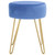 Safavieh Abrea Round Ottoman Steel Blue / Gold
