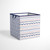 Bacati - Tribal Olivia Coral/navy Cotton Percale Fabric Covered Storage, Small Box, 10 L  X 10 W X 10 H Inches