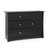 Storkcraft Crescent 3 Drawer Modern Combo Dresser Black