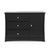 Storkcraft Crescent 3 Drawer Modern Combo Dresser Black
