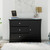 Storkcraft Crescent 3 Drawer Modern Combo Dresser Black