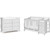 6-drawer Double Dresser And Baby Crib With Changing Table Set In Pure White