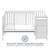 6-drawer Double Dresser And Baby Crib With Changing Table Set In Pure White