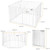 Topbuy 8-panel Baby Pet Safety Playards Foldable Playpen Activity Center White