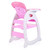 Lowestbest 3 In 1 High Chair For Baby, Adjustable Convertible Infant Toddler Chair And Booster With Feeding Tray, Play Table Seat, Pink