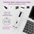 Sereed Cordless Curling Wand, Auto Curling Iron With Lcd Display And 6 Adjustable Temperature-white