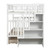 Twin Over Full Bunk Beds With Stairs, Drawers, Storage And Safety Guard Rail, For Bedroom, Dorm, For Kids, Adults, White