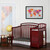 Dream On Me Casco 4-in-1 Mini Crib And Dressing Table, Cherry