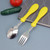 Juhai Kid Spoon Cartoon Print Heat-resistant Food Grade Material Children Feeding Kitchen Utensil For Home