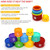 Homaful Baby Stacking 9 Cups Nesting And Sorting Cups, Counting Toys Indoor Outdoor Bath Beach Educational Development Gift For 12, 18 Month 1 2 3 Year Old Infant Toddler Boy Girl Kids