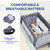 Gymax Portable Foldable Baby Playard Playpen Nursery Center W/ Changing Station Grey