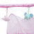 Oukaning Electric Baby Crib Cradle Music Auto Swing Rocking Cot Sleeping Bed Pink +timer