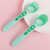 Kangqi Spoon Fork Anti Scald Feeding Flatware Colorful Temperature Sensing Spoon Fork For Toddler