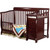 Dream On Me Brody 5-in-1 Convertible Crib With Changer, Cherry
