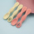 Juhai 1set Baby Spoon Food Grade Non-deformable Silicone Toddler Feeding Training Spoon Utensils For Kids