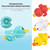 Baby Shower Duck Toy Plastic Kids Swimming Bathtub Duck Cartoon Children Bath Water Play Toy, Yellow