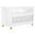 Evolur Art Deco Crib In White/gold