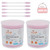 Homefox 400 Count Pink Pointed Cotton Swab Qtip Precision Makeup Organic Pointy & Round Tip