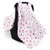 Luvable Friends Baby Girl Muslin Car Seat Canopy, Floral, One Size