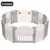 Baby Playpen, Folding Kids Activity Centre Foldable Little Bear Safety Fence Play Yard, Versatile Playspace For Home Indoor Outdoor, 12 Panel