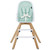 Evolur Zoodle 3-in-1 High Chair Booster Feeding Chair With Modern Design, Mint (model #254)