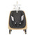 Evolur Tory 2-in-1 Rocker & Chair In Black