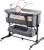 Nordmiex Baby Bassinet 3 In 1 Adjustable Bedside Sleeper Bed For Infant Baby With Breathable Net, Gray