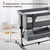 Nordmiex Baby Bassinet 3 In 1 Adjustable Bedside Sleeper Bed For Infant Baby With Breathable Net, Gray