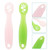 Hemoton 2pcs Creative Baby Spoon Silicone Infant Training Spoon Portable Lick Spoons