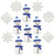 Wilton Winter Snowflake And Snowman Royal Icing Decorations, 12-piece