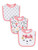 Gerber Baby Girl Terry Bibs, 3 (one Size)