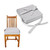 Nicexmas Baby Dining Chair Booster Cushion Removable Kids Highchair Seat Pad Star Chair Heightening Cushion (silver)