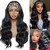 Body Wave Headband Wigs For Black Women 24 Inch Long Wavy Headband Wig For Women Glueless Wig With Headband Attached 180% Density Heat Friendly