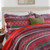Wannatoo Comforter Cotton Bedding Set With Shams, Rose Red, Twin