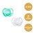 Tommee Tippee Ultra-light Silicone Pacifier, Symmetrical One-piece Design, Bpa-free Silicone Binkies, Includes Sterilizer Box, 0-6m, 2-count