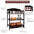 Kinbor Diaper Station, Baby Changing Table W/ Diaper Pad & Storage Racks, Brown