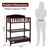 Kinbor Diaper Station, Baby Changing Table W/ Diaper Pad & Storage Racks, Brown