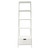 4 Shelf Wooden Ladder Bookcase With Bottom Drawer, Distressed White