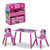 Disney Minnie Mouse 4-piece Playroom Solution By Delta Children – Set Includes Table And 2 Chairs And 6-bin Toy Organizer