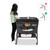 Joymor 2-in-1 Foldable Baby Diaper Changing Table With Wheels, Portable Nursery Dresser Organizer, Black