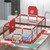 Erkang Large Kids Baby Ball Pit Portable Indoor Outdoor Baby Playpen Toddlers Red