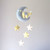 Canker Baby Crib Non-woven Moon Stars Wind Chime Toys Room Ceiling Mobile Hanging Decor
