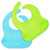 Prooral Silicone Baby Bibs ,comfortable Soft Waterproof Bib, Set Of 2 Colors，blue And Green