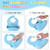 Prooral Silicone Baby Bibs ,comfortable Soft Waterproof Bib, Set Of 2 Colors，blue And Green