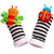 Coolmade Infant & Baby Puzzle Lovely Socks And Wrist Strap Toy Cartoon Animal Shaped Wrist Rattles Foot Socks Toys 4 Pcs