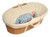 Badger Basket Wicker-look Woven Baby Moses Basket With Bedding, Natural