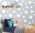 Create-a-mural White Wall Dot Decals -(63) Vinyl Polka Dot Wall Sticker Peel & Stick